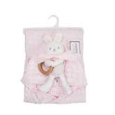 Baby Pink Blanket with Stuff Toy